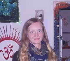 Jen Hanley, a student at the yoga ashram.