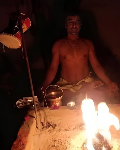 A serene mountain view representing deep meditation.